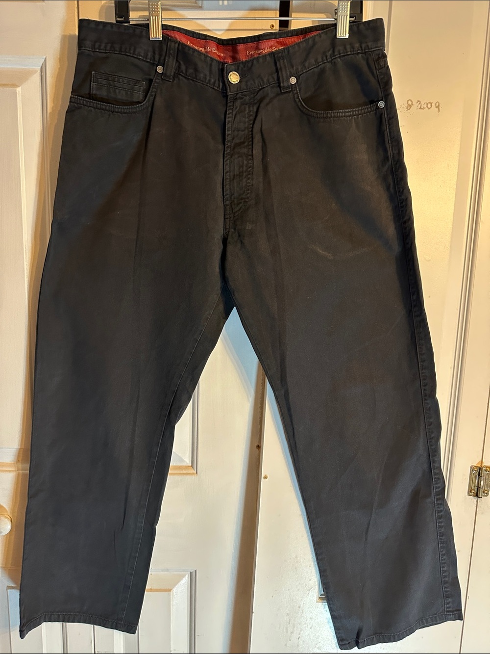 Ermenegildo Zegna Matte Black Relaxed-Fit Jeans